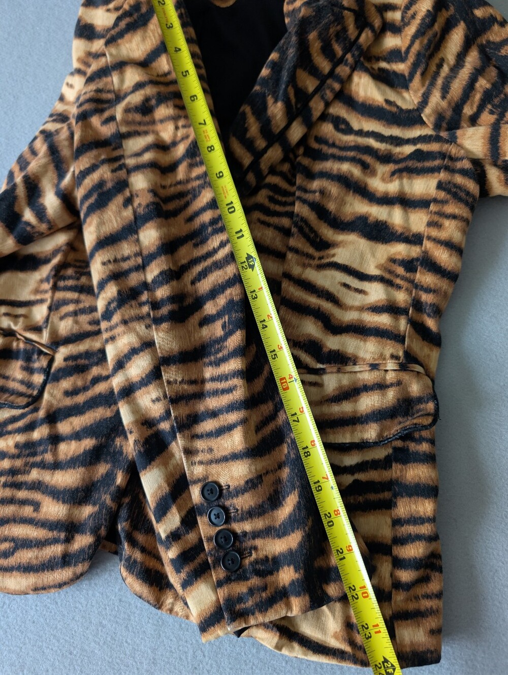 Chico's Maximalist Animal Print Tailored Blazer  Statement Tiger Stripe Sz Large image 10